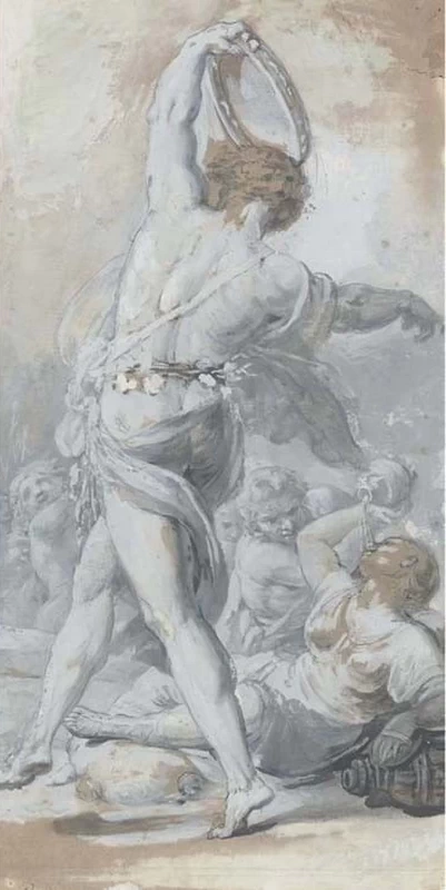 Allegoria della Musica - Bacco che danza con figure